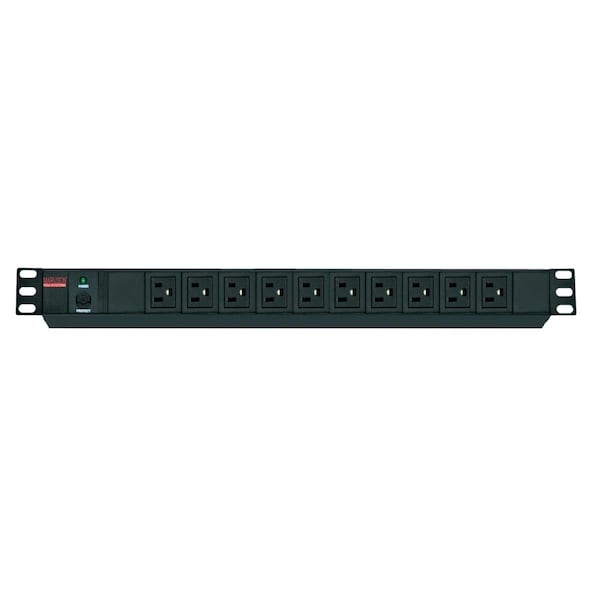 Maruson Basic 10 Port Circuit Breaker with Prompt Overload Protection NEMA 5-15 Power Distribution Unit MA371673 - main